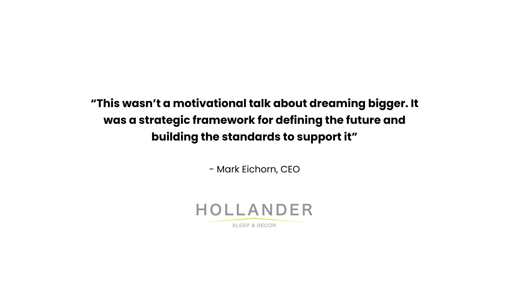 Hollader sleep testimonial for David Holloway