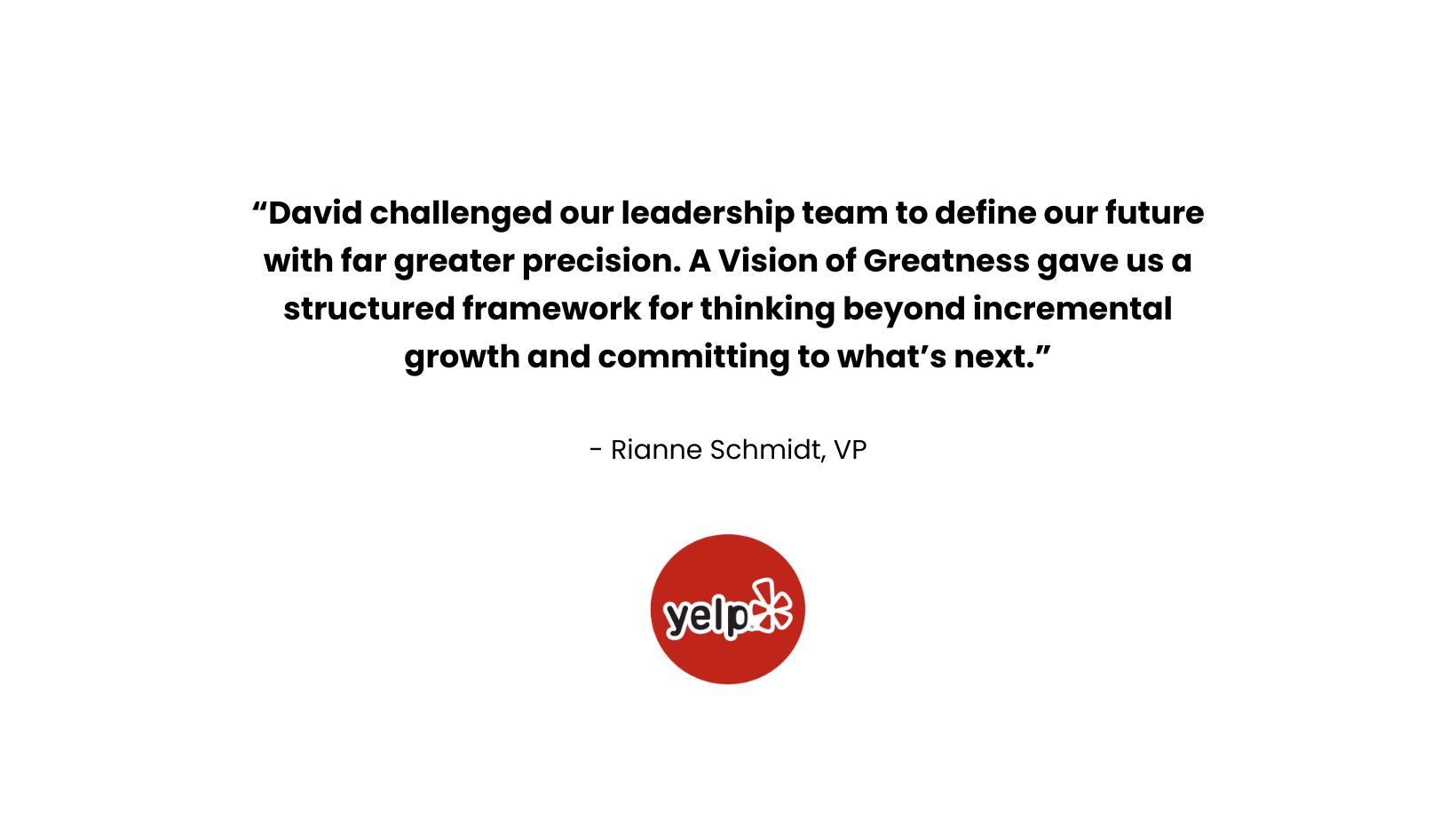 Yelp testimonial for David Holloway