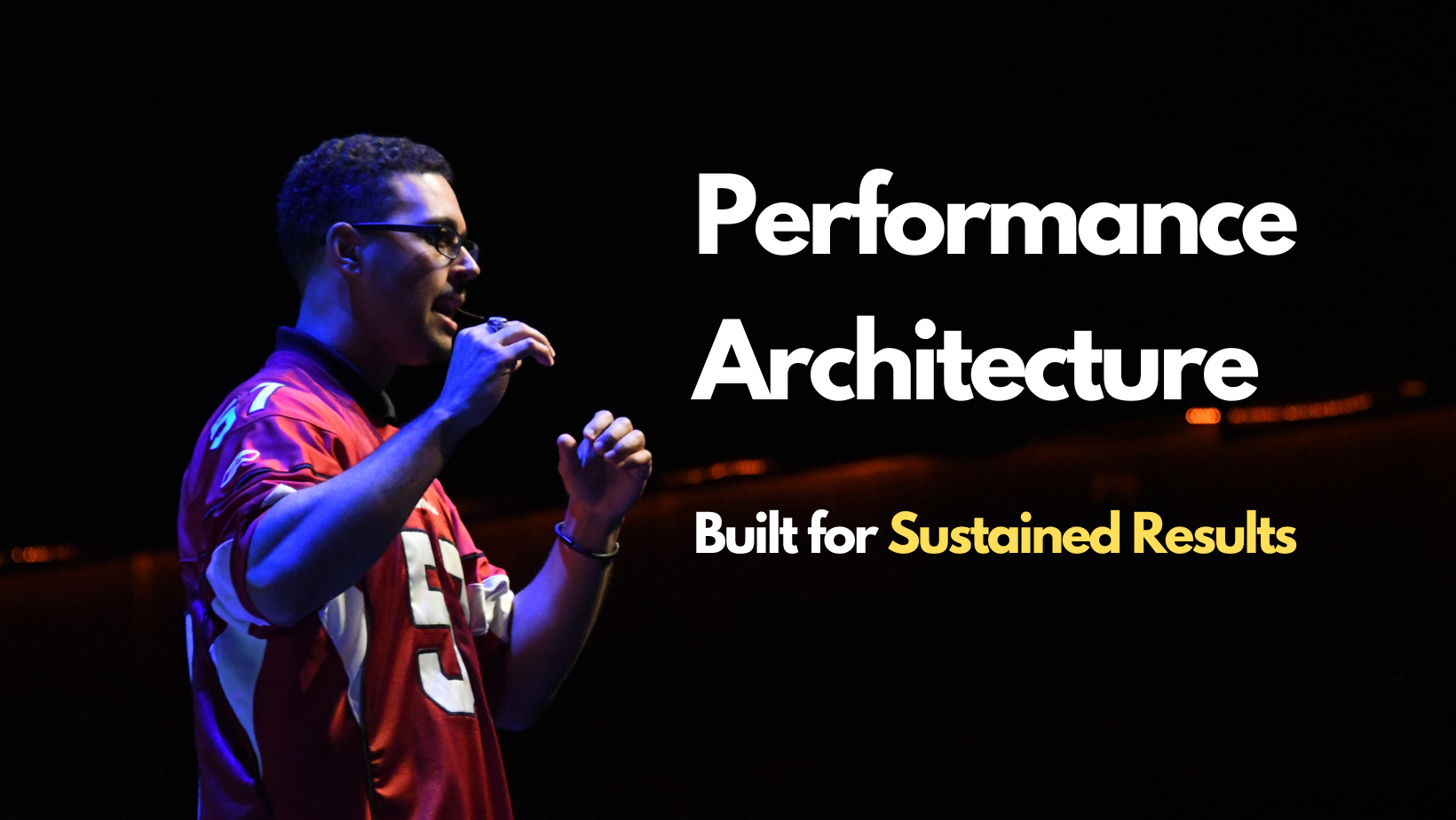 David Holloway leadership keynote speaker presenting on stage