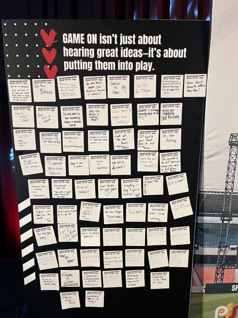 The Clarity Shift Wall of declarations from attendees