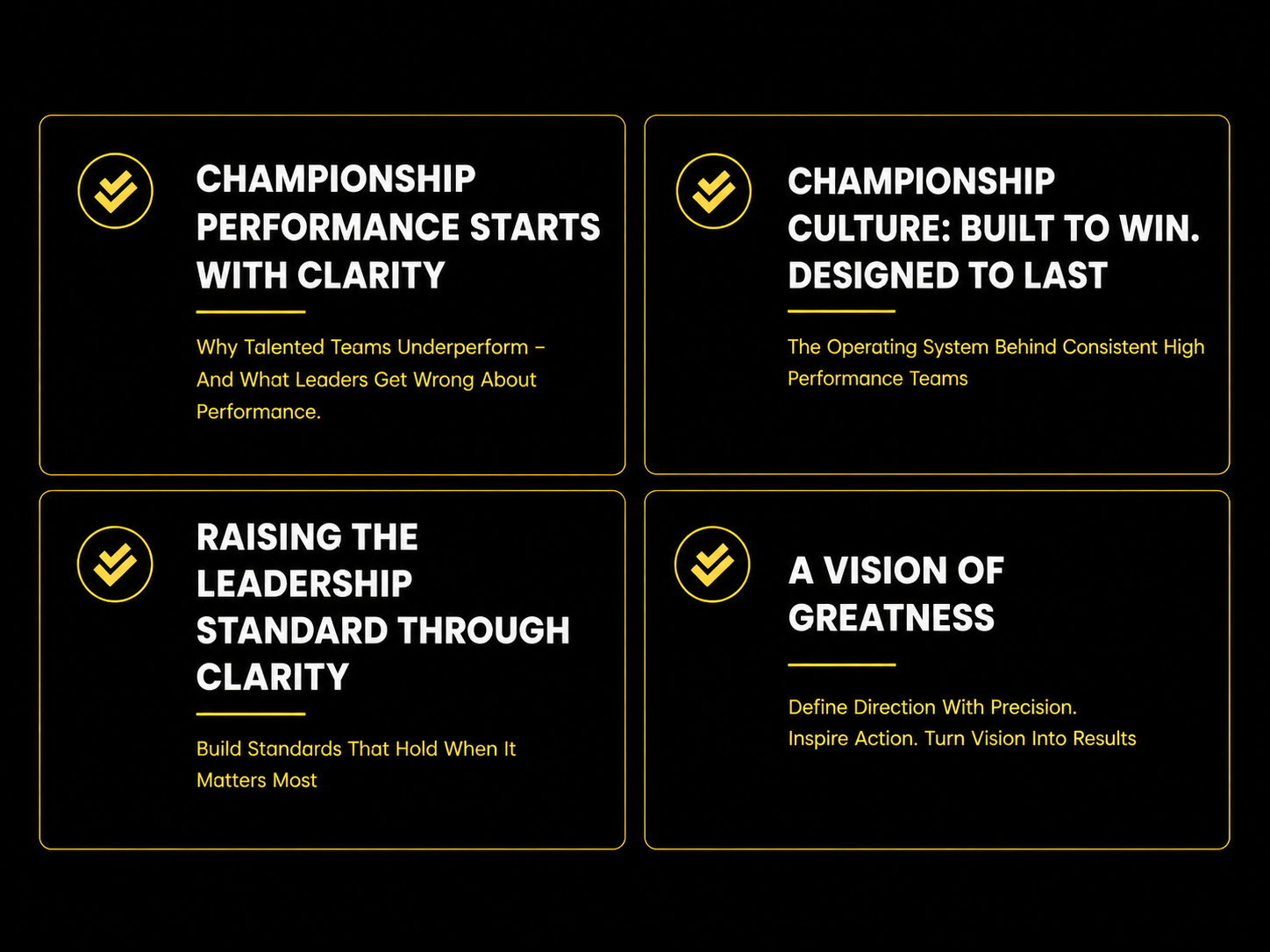 David Holloway four keynote descriptions