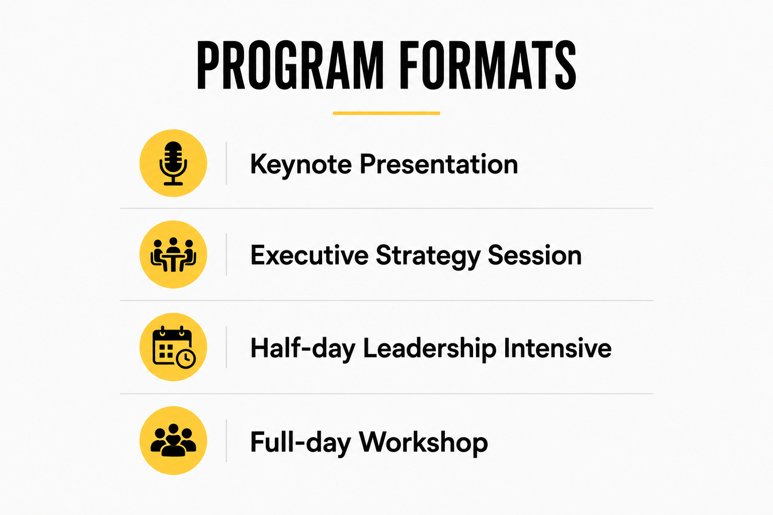 program formats for davids speaking keynotes text