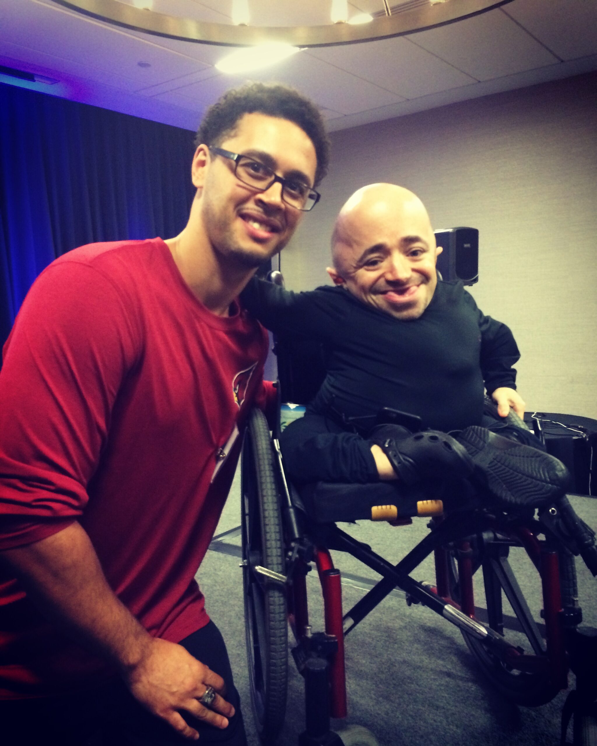 Keynote speaker David Holloway with hall of fame speaker Sean Stephenson