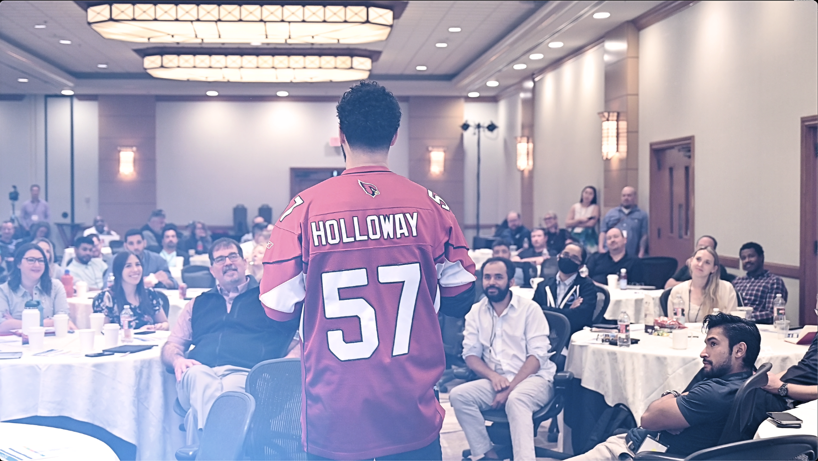David Holloway delivering a leadership training