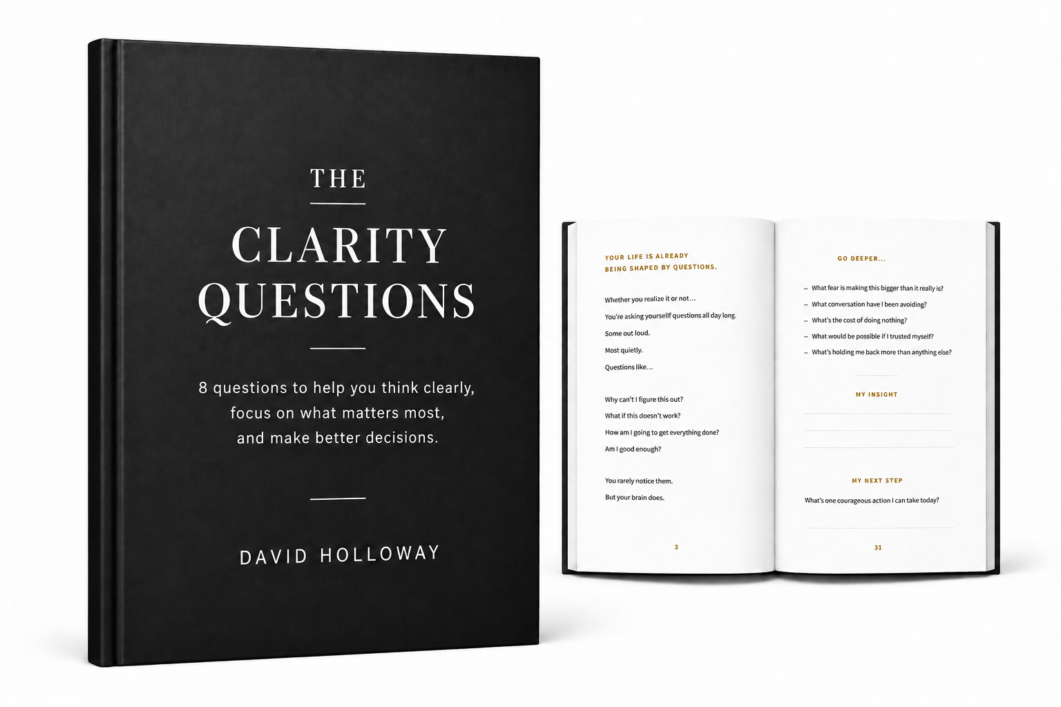 The clarity guide cover and open page image