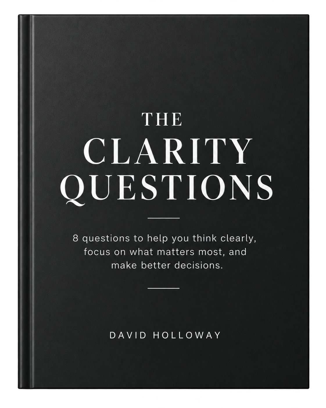 The clarity questions book cover