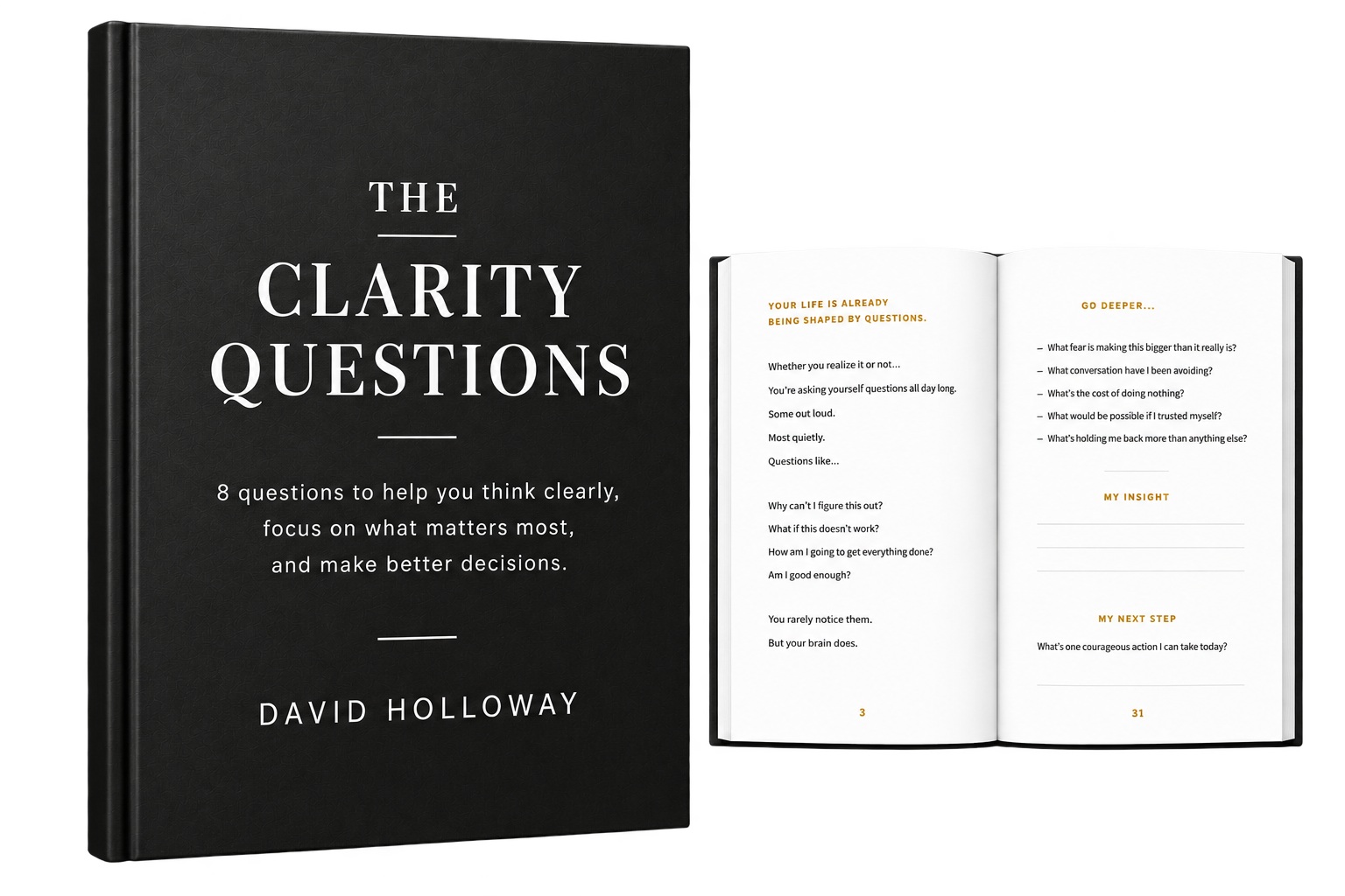 The clarity guide cover and open page image